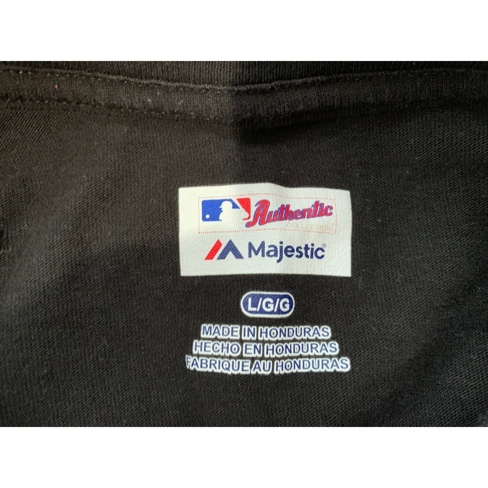 Majestic Miami Marlins Baseball Black Long Sleeve Shirt Size Large - Picture 6 of 11